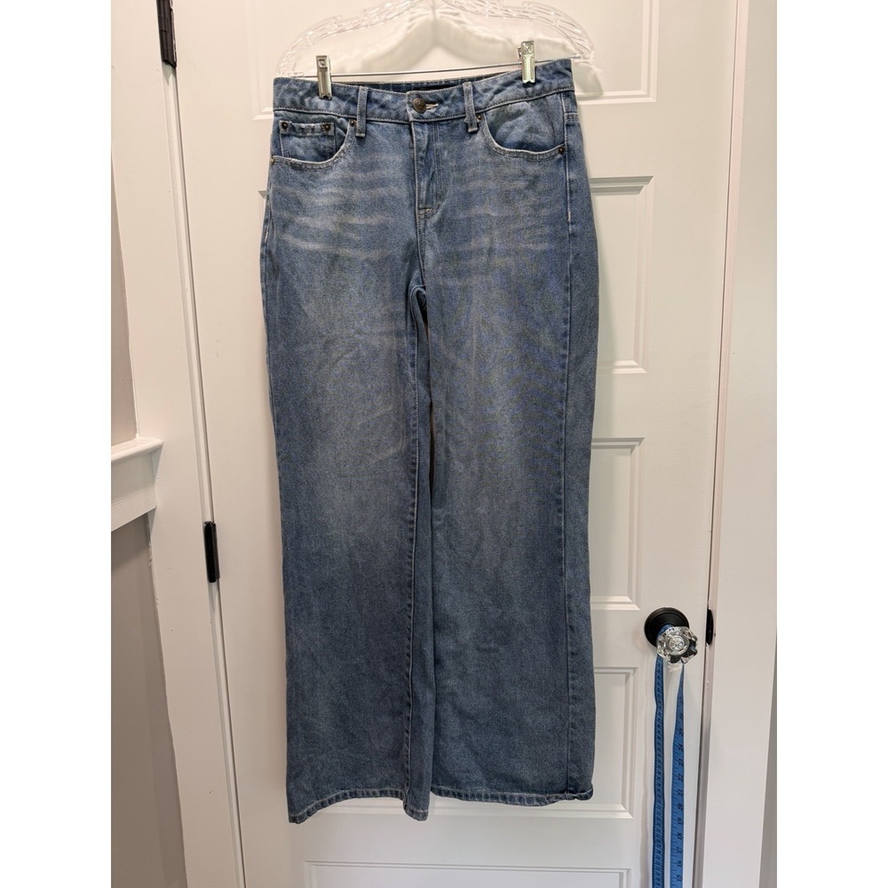 Vintage Y2K Ed Hardy Wide Leg Jeans Size 28 Tattoo Graphic Koi Tiger Dragon 32" - Picture 2 of 10